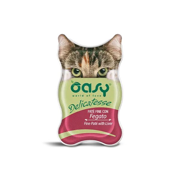 Oasy Wet Cat Delicatessse Patè Con Fegato Per Gatti 85g-1