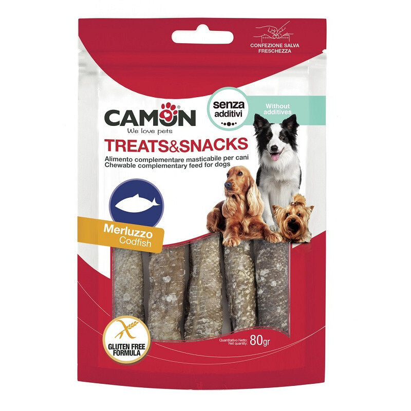 Camon Treats & Snacks Roll Di Merluzzo Per Cani 80g-1