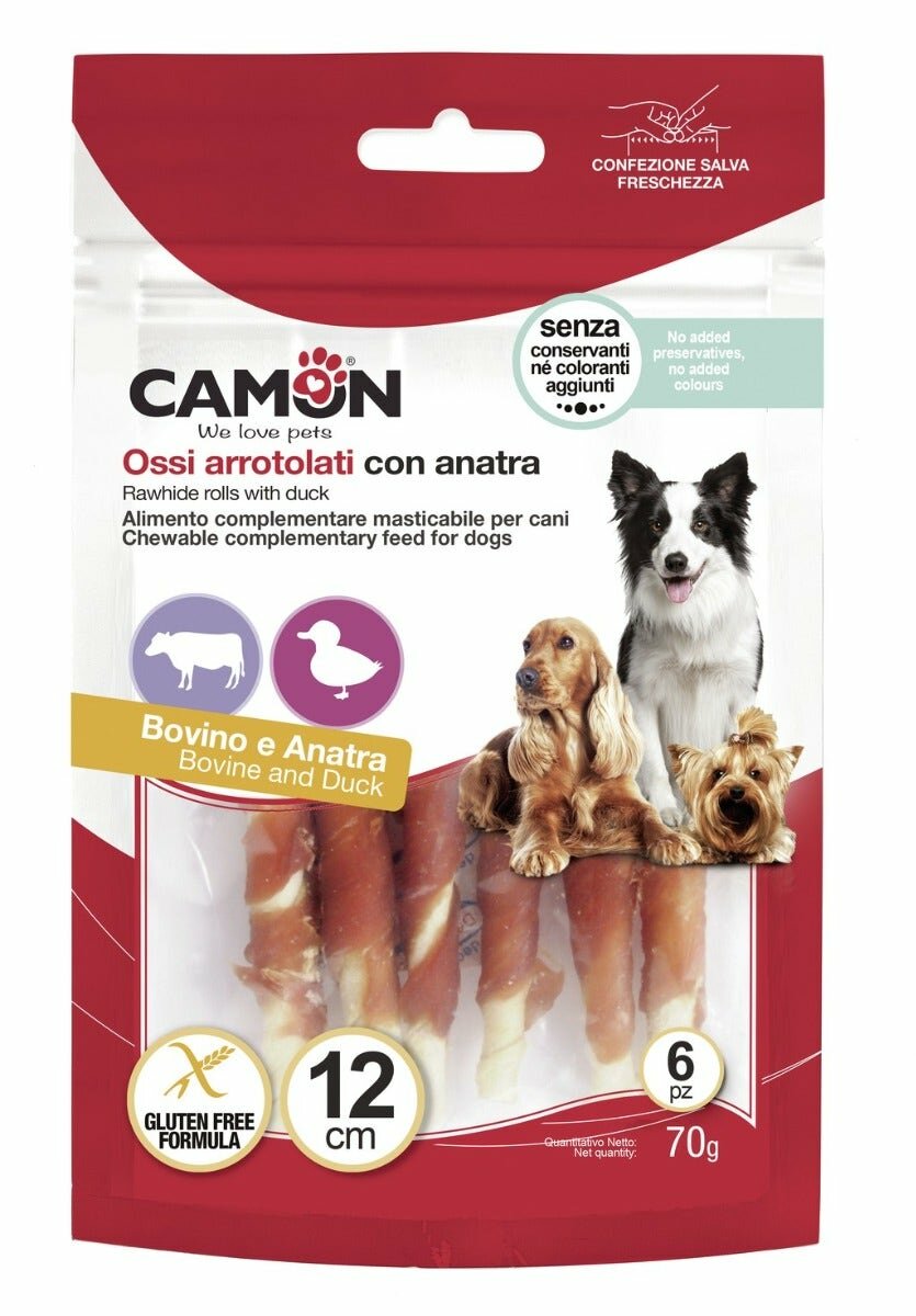 Camon Rolls di Pelle Bovina con Anatra 28cm 250g-2