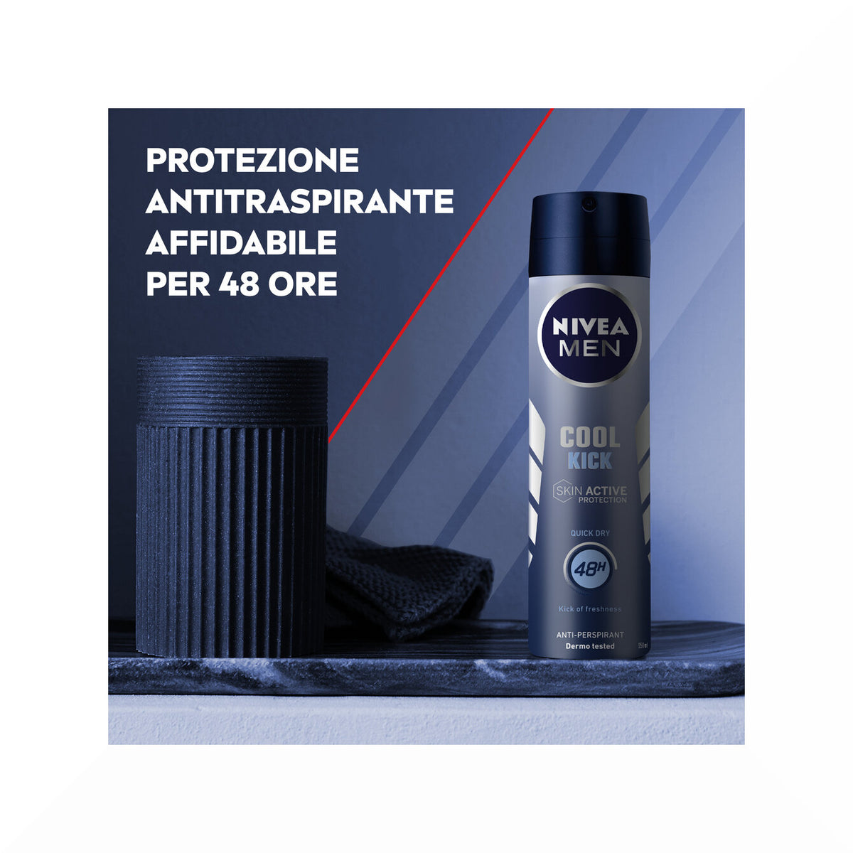 Nivea Men Cool Kick Spray 150ml Deodorante Uomo Antitraspirante Per 48 Ore Di Intensa Freschezza-3