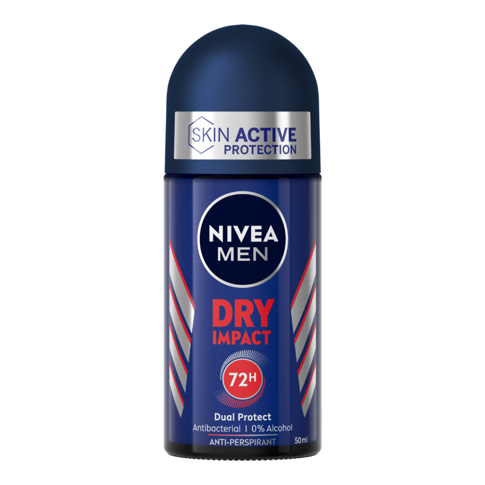 Nivea Men Dry Impact Deodorante Roll on 50ml Uomo Per 72h Di Protezione Antitraspirante-3