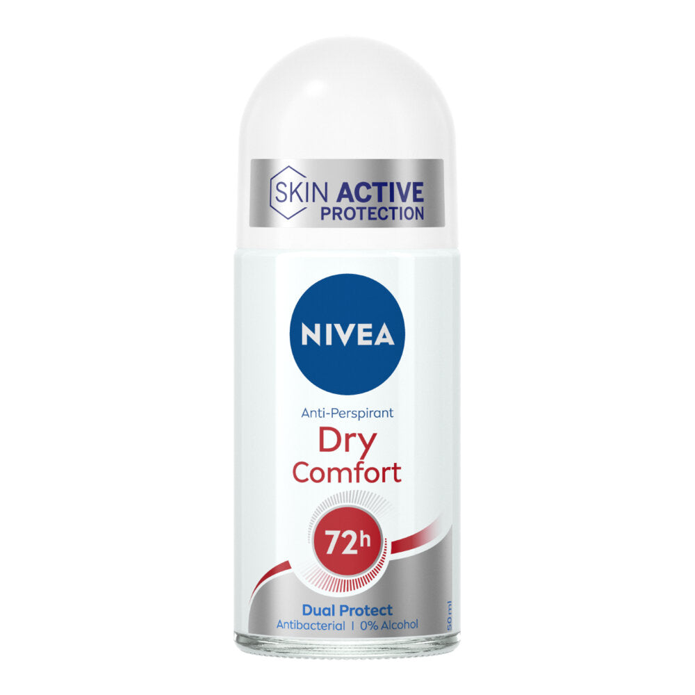Nivea Dry Comfort Deodorante Roll on 50ml Antitraspirante 72h Con Formula Dual Active-2