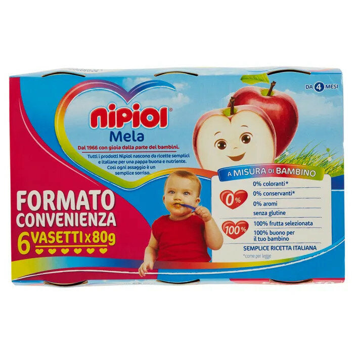 Nipiol omogeneizzato mela 6x80g-2