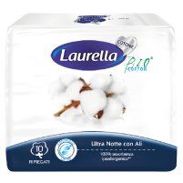 Laurella Cotone Ultra Notte Con Ali 10 Assorbenti-2