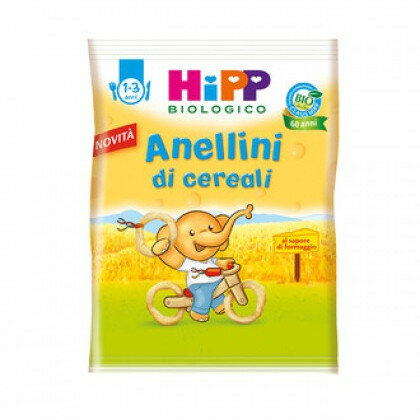 Hipp Biologico Anellini di Cereali al sapore di formaggio 25g-2