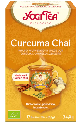 Yogi Tea Curcuma Chai infuso ayurvedico bio 17 bustine filtro