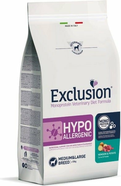 Exclusion Monoprotein Veterinary Diet Formula Hypoallergenic Crocchette Con Cervo/Patate Per Cani Ad-2
