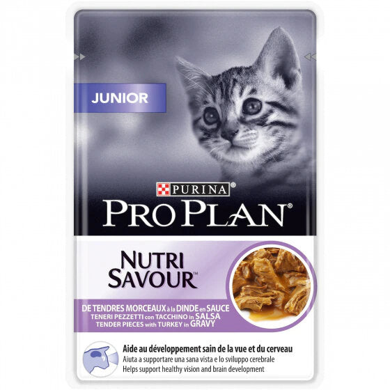 Purina Pro Plan Nutri Savour Junior Gatto Pezzetti Tacchino In Salsa Bustina 85g-2