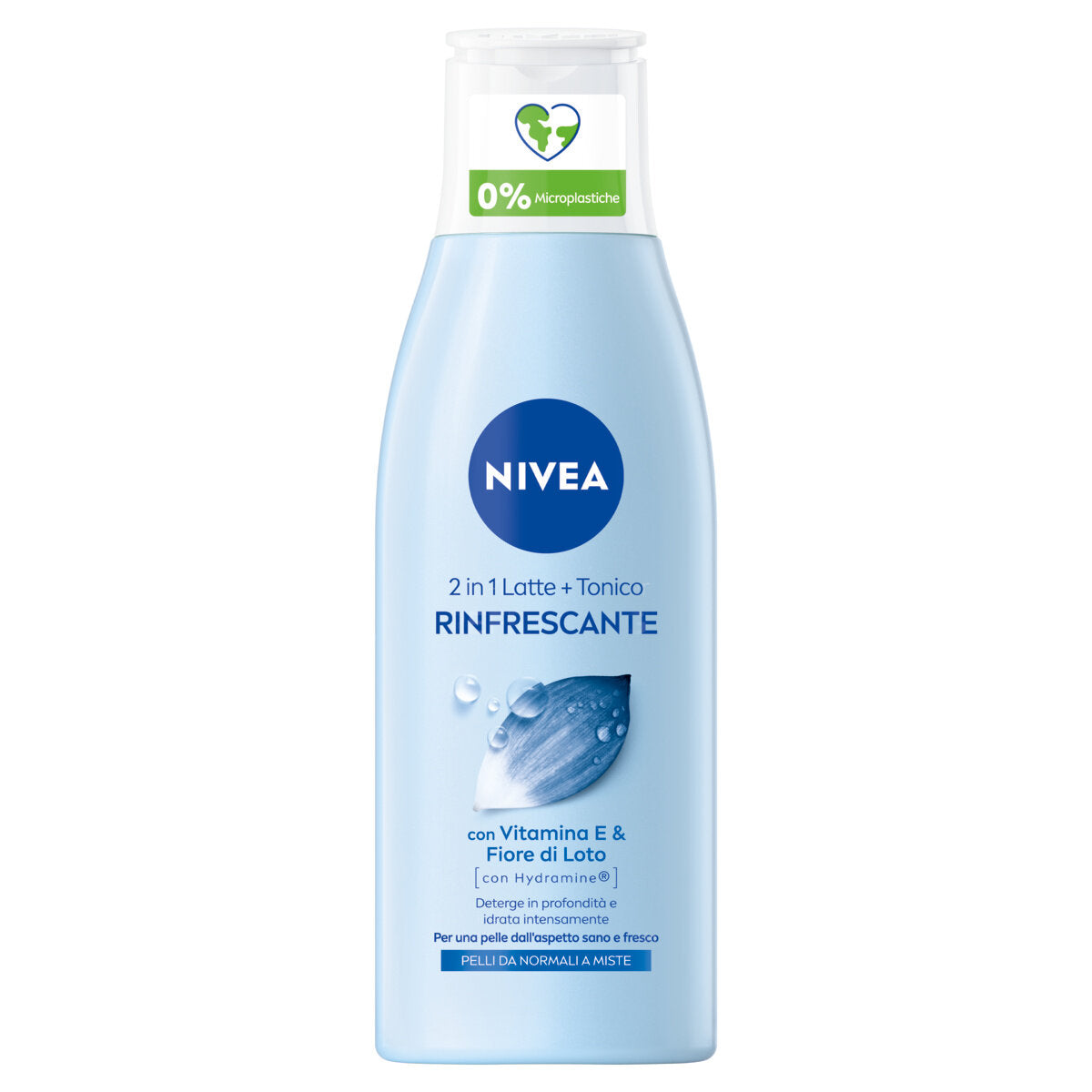 Nivea 2 in 1 Latte + Tonico Rinfrescante 200 ml Latte Detergente Viso E Tonico Idratante-3