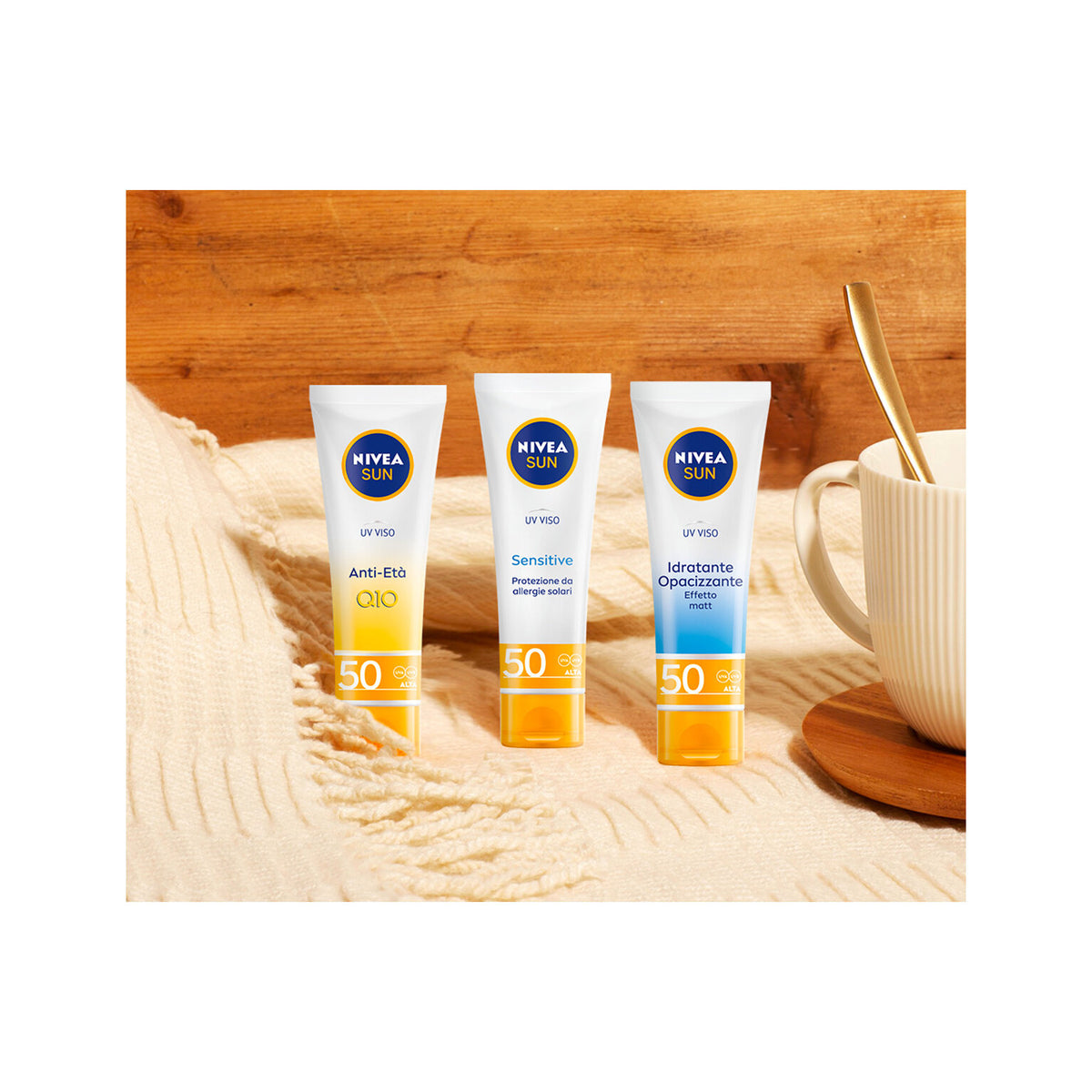 Nivea Sun Uv Viso Sensitive Fp50 50ml Crema Solare Viso Delicata Per Pelli Sensibili-4