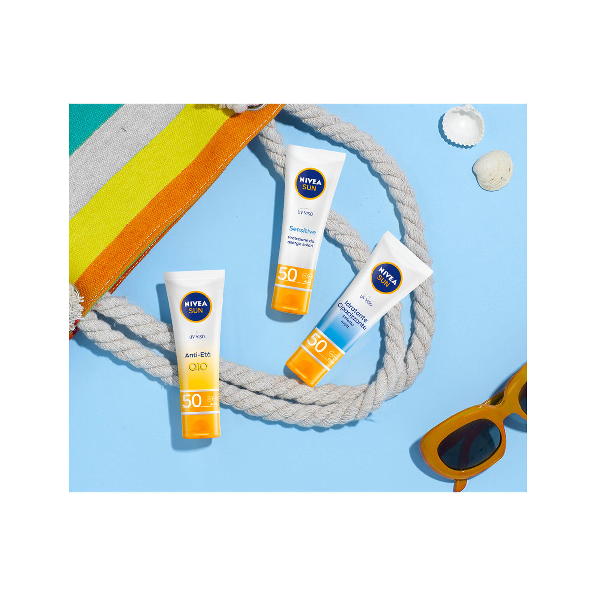 Nivea Sun Uv Viso Sensitive Fp50 50ml Crema Solare Viso Delicata Per Pelli Sensibili-5