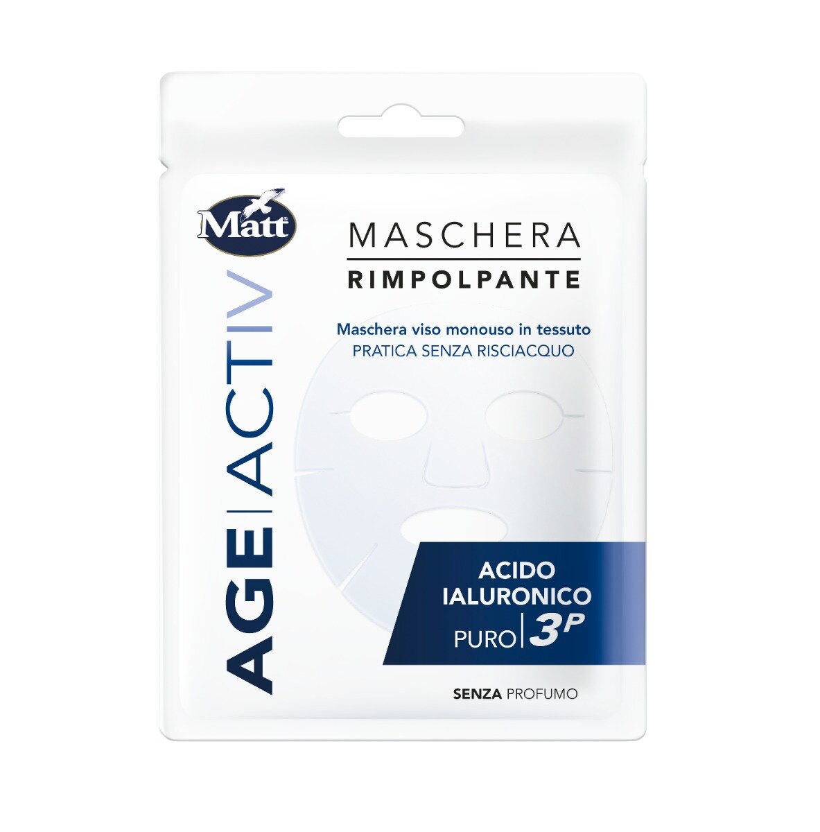 Matt Age Activ Acido Ialuronico puro 3 P Maschera Viso Rimpolpante 1 pezzo-2