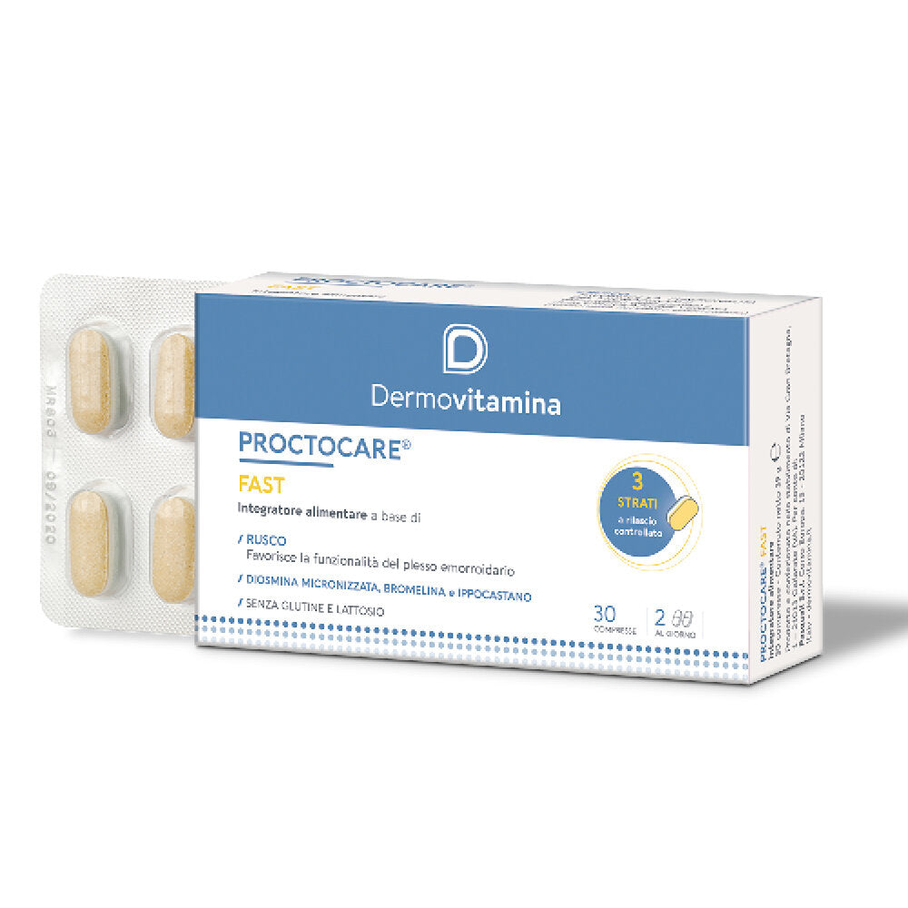Dermovitamina Proctocare Fast per la funzionalità del plesso emorroidario 30 compresse-3