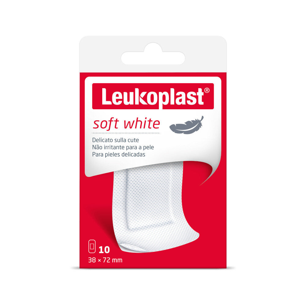 Leukoplast Soft White Cerotti Altamente Traspiranti 10 Pezzi 38x72mm-2