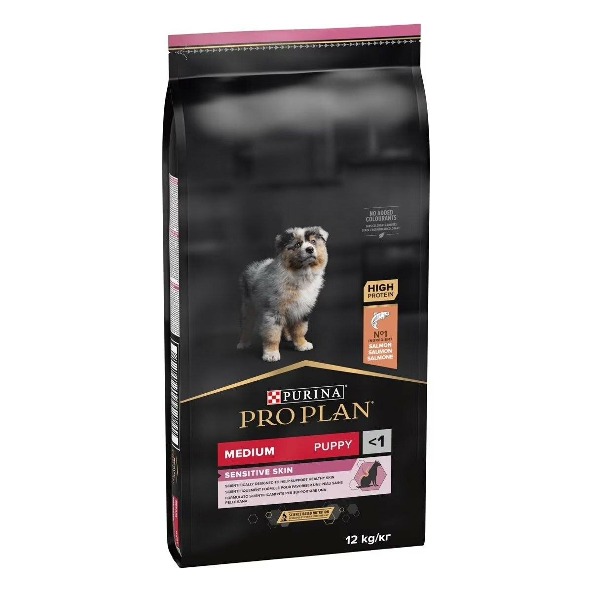 Purina Pro Plan Medium Puppy Sensitive Skin Cibo Secco Con Salmone Per Cuccioli Taglia Media Sacco 1-2