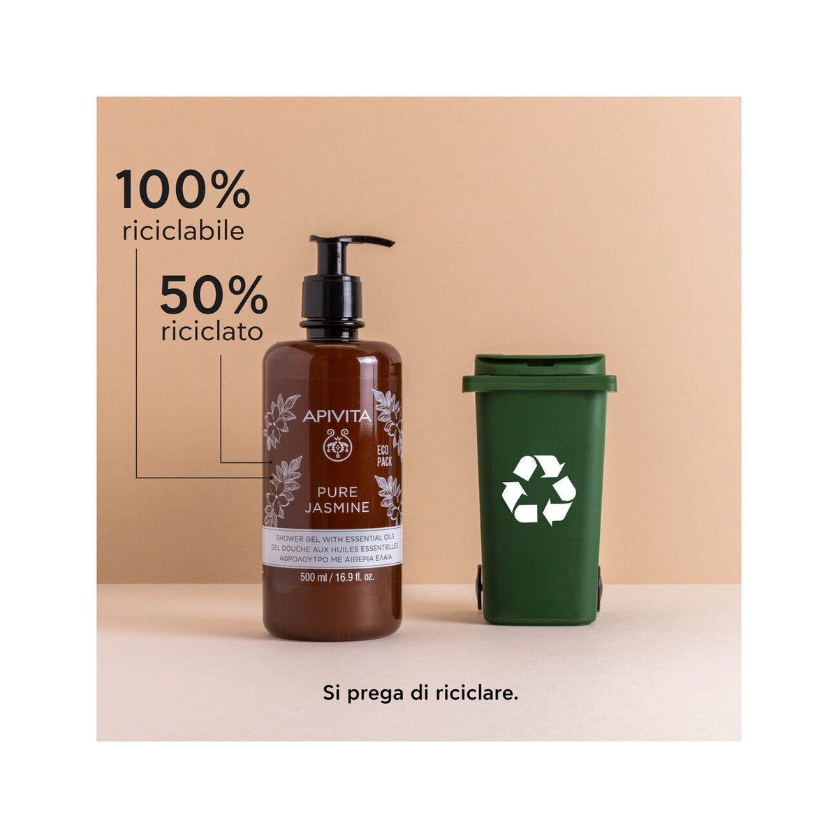 Apivita Pue Jasmine Shower Gel gel doccia 500ml-8