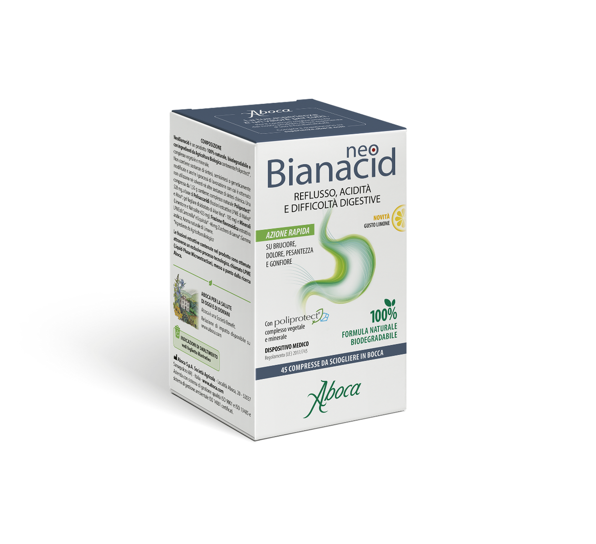 Aboca Neobianacid 45 Compresse Gusto Limone-1