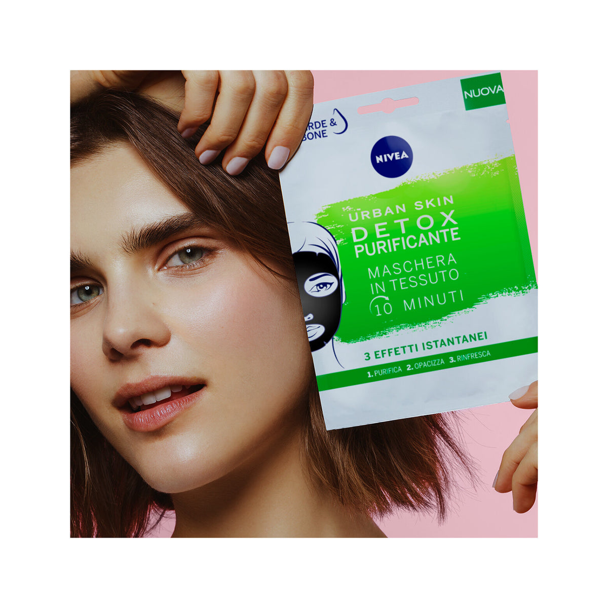Nivea Urban Skin Detox Purificante Maschera Viso 1 Pezzo Maschera in Tessuto Per Cura Della Pelle-4