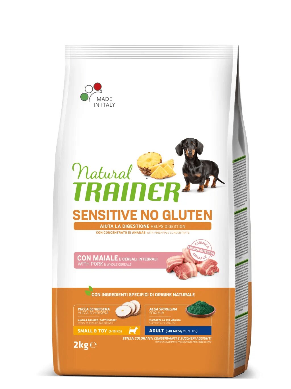 Natural Trainer Sensitive Senza Glutine Crocchette Al Salmone Cani Adulti Taglia Mini Sacco 2kg-1