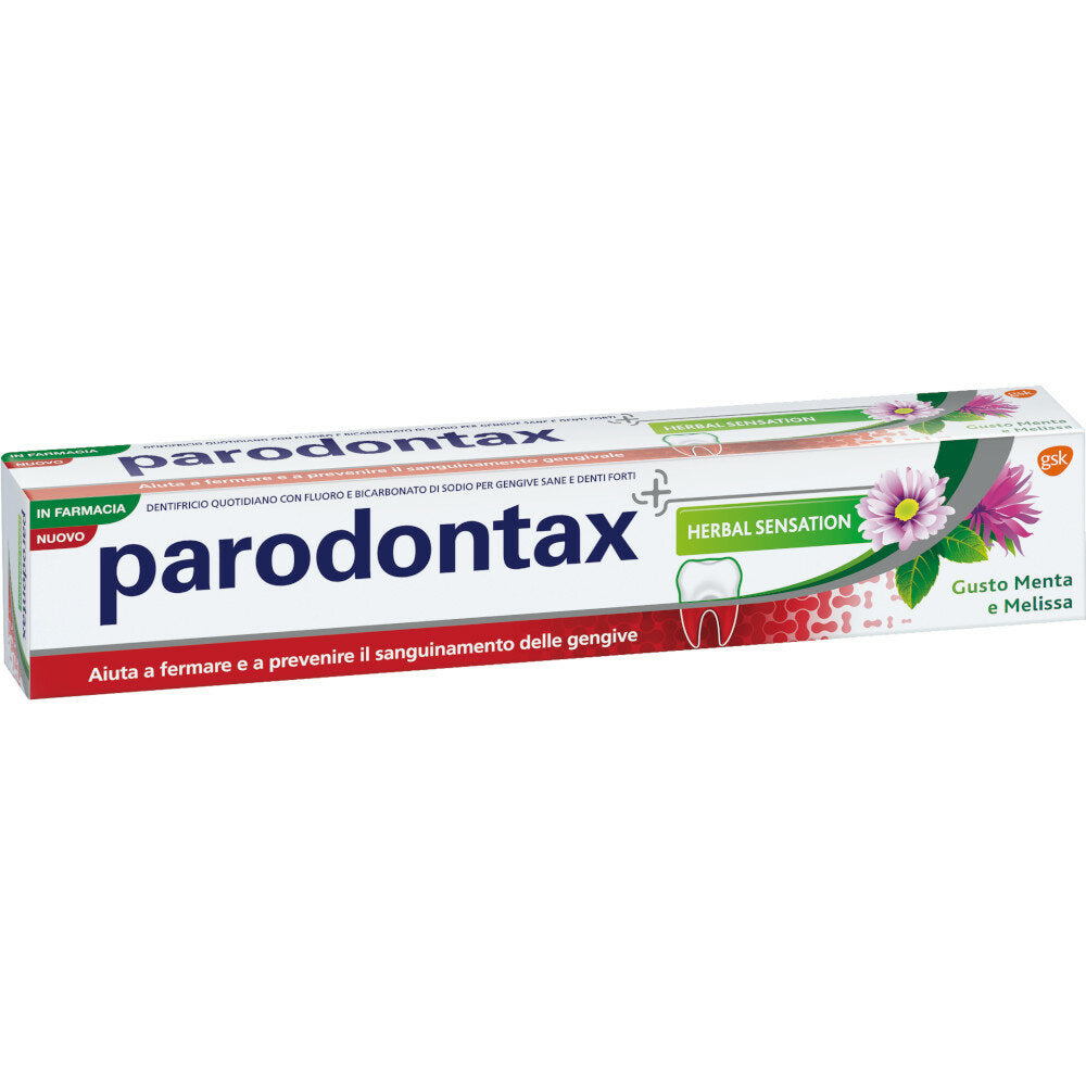 Parodontax Dentifricio Herbal Sensation Con Bicarbonato Di Sodio Gusto Menta Melissa 75ml-2