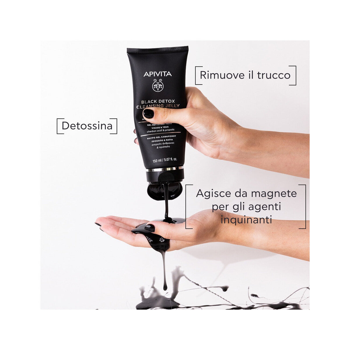 Apivita Gel Detergente Nero Viso/Occhi 150ml-2