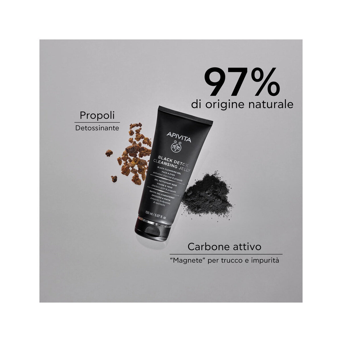 Apivita Gel Detergente Nero Viso/Occhi 150ml-3