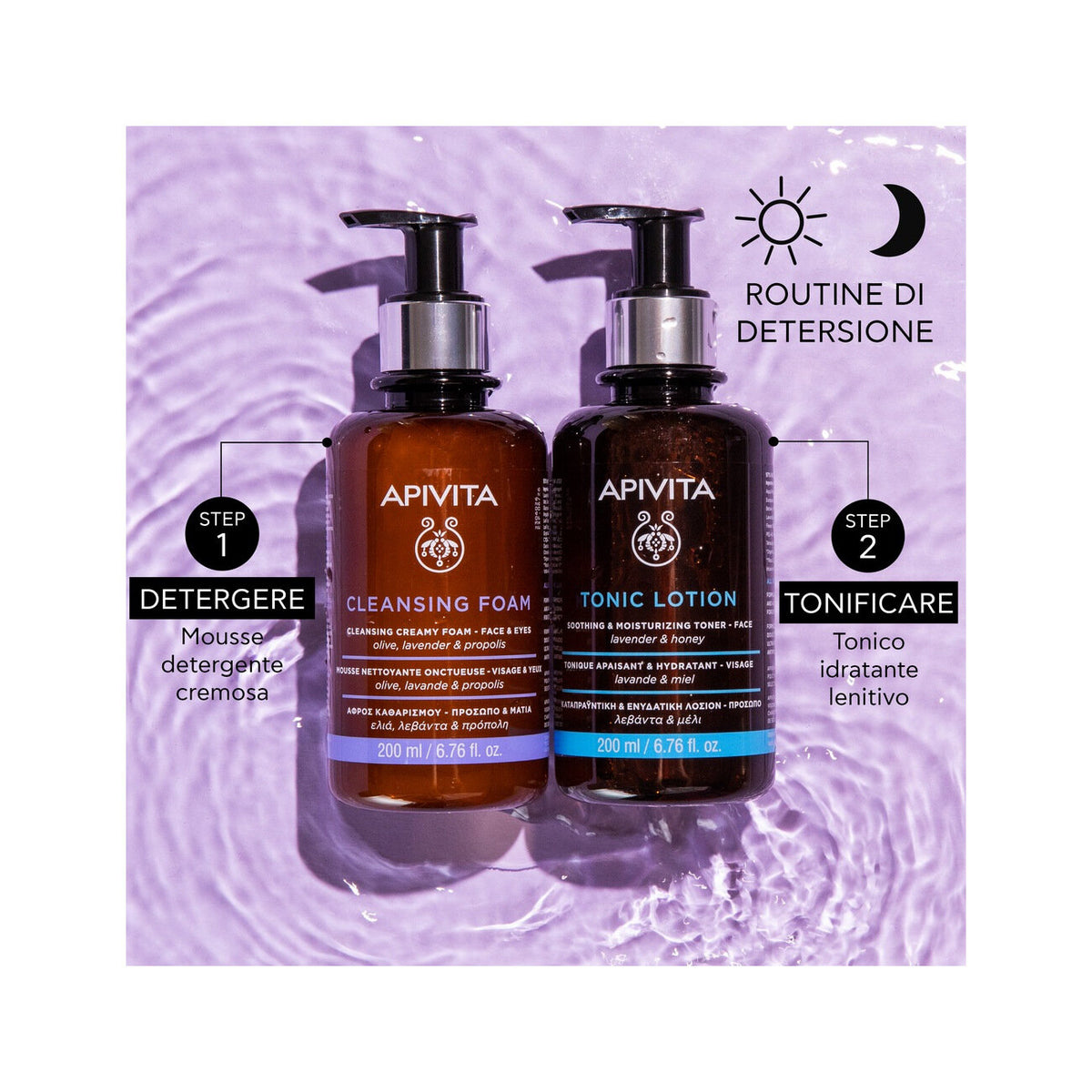 Apivita Mousse Detergente Cremosa Viso/Occhi 200ml-4