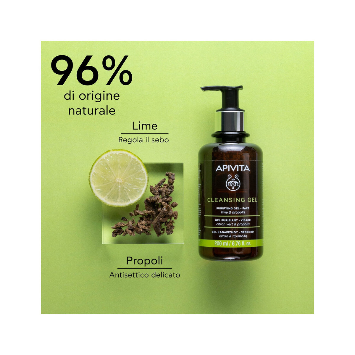 Apivita Gel Purificante Viso 200ml-3