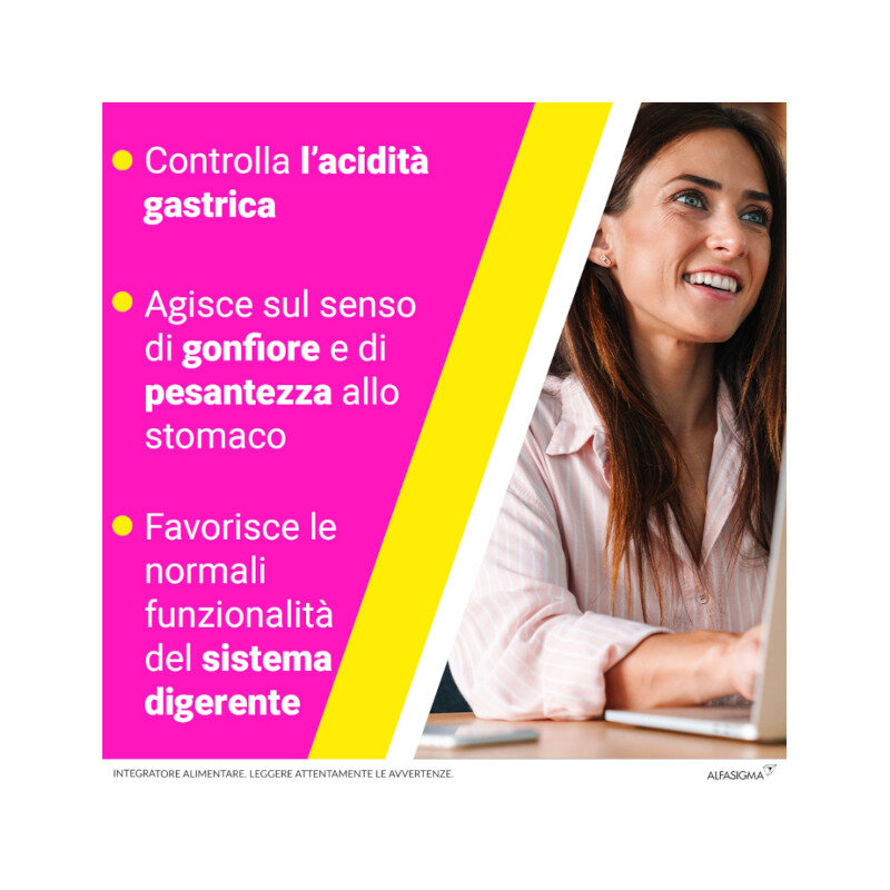 Biochetasi Digestione e Acidità 20 Compresse Masticabili Triplice Aiuto contro Difficoltà Digestive-9