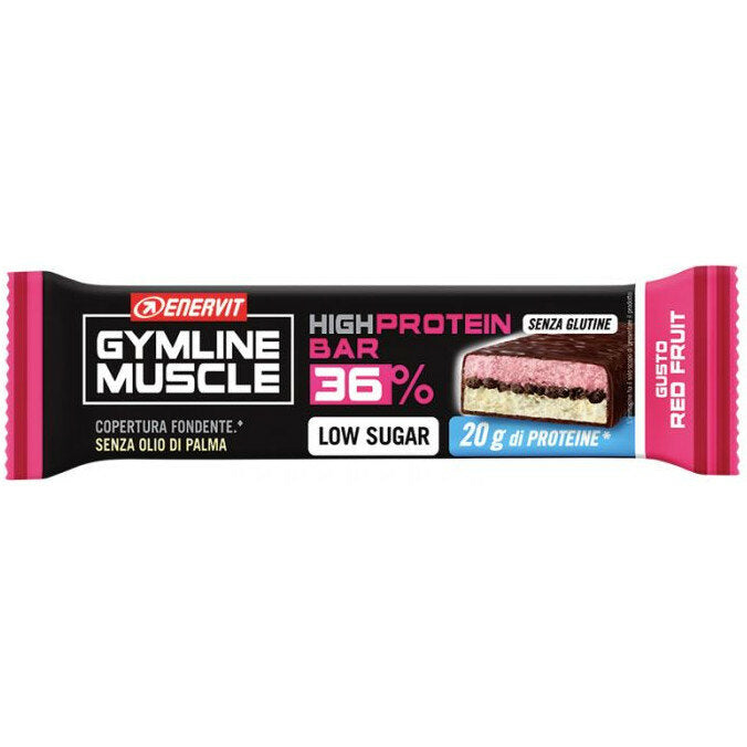 Enervit Gymline Muscle High Protein Bar 36% gusto frutti rossi 55g-2