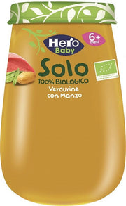 Hero Baby Solo Omogeneizzato Verdurine con Manzo 100% Bio 190g-1