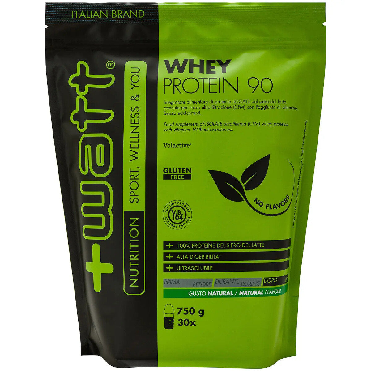 +Watt Whey Protein 90 Doypack Gusto Naturale 750g-4