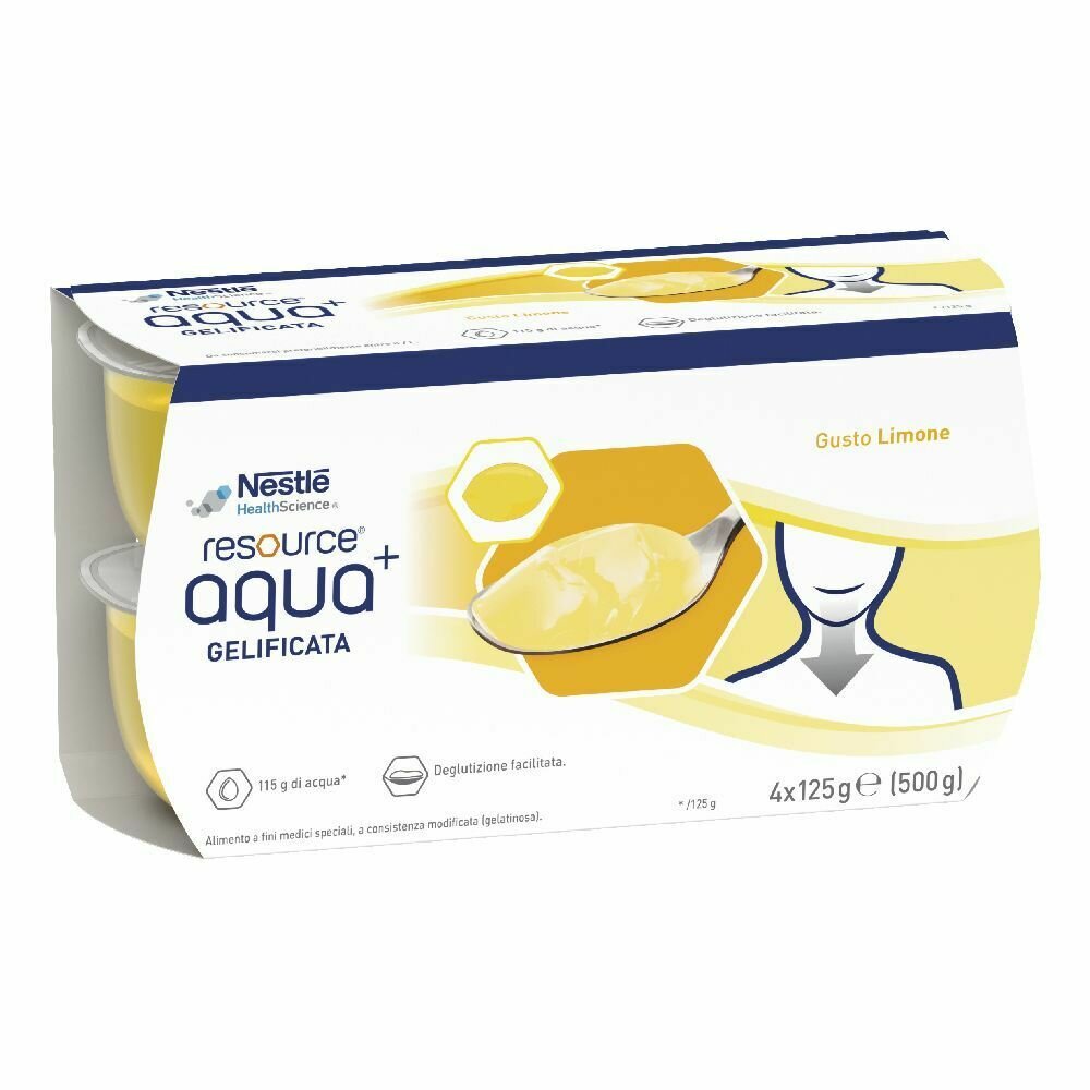 Nestlè Resource Aqua+ bevanda gelificata gusto limone 4x125g-3