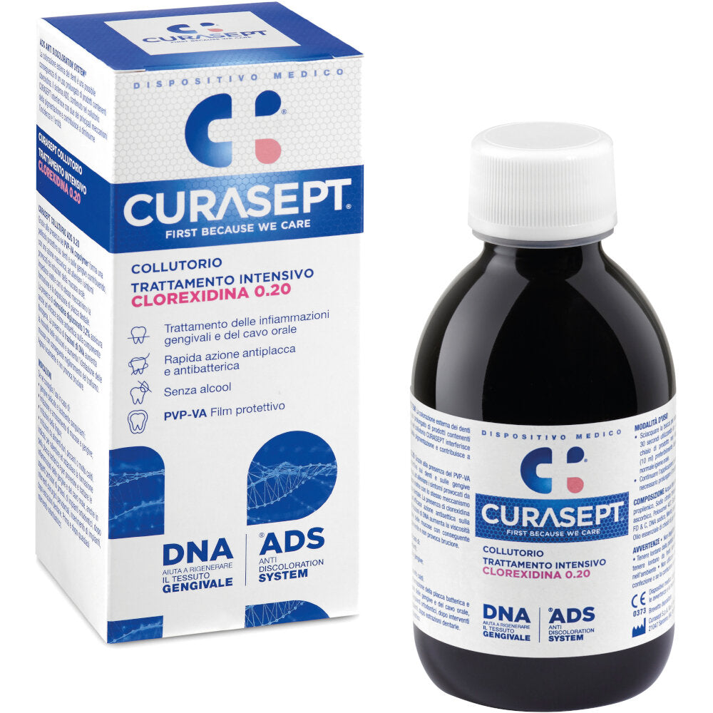 Curasept Collutorio 0,20% ADS + DNA 200ml Trattamento Intensivo-2