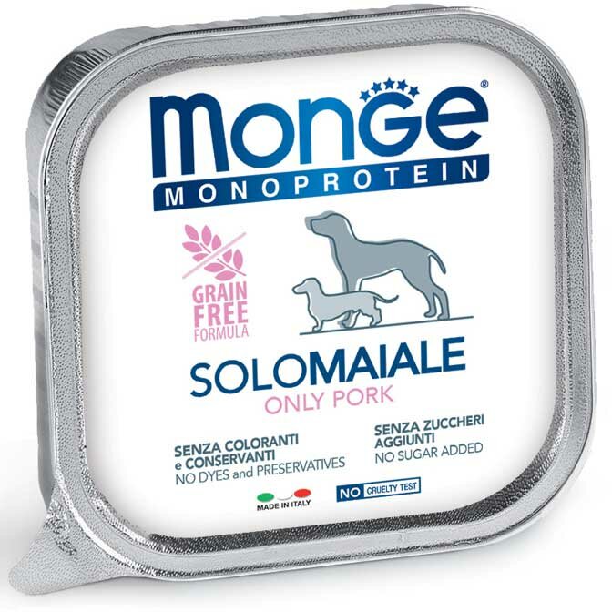 Monge Monoprotein Solo Maiale Cibo Umido Per Cani Adulti 150g-2