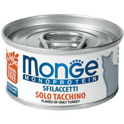 Monge Monoprotein Sfilaccetti Solo Tacchino Cibo Umido Per Gatti Adulti 80g-2