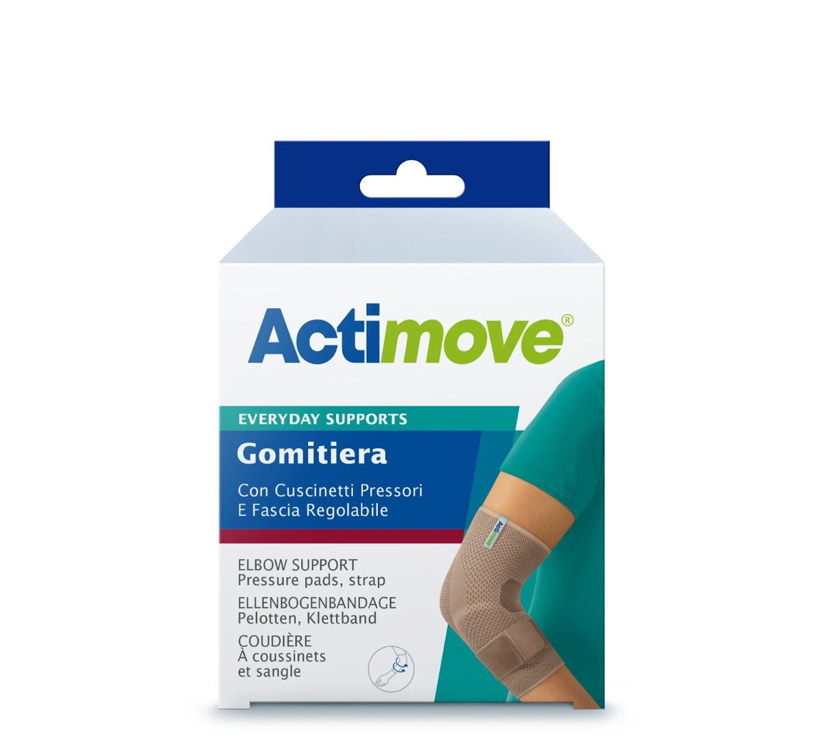 Actimove Everyday Gomitiera Elastica Cuscinetti Pressorie Fascia Regolabile Taglia M-2