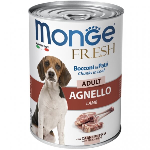 Monge Fresh Adult Agnello Cibo Umido per Cani Adulti 400g-2