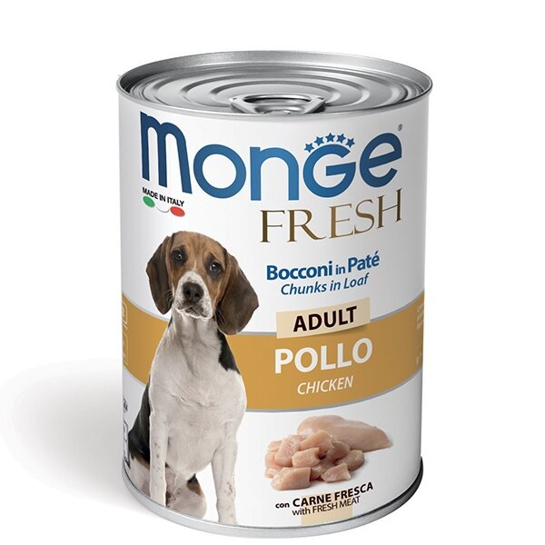 Monge Fresh Adult Pollo Cibo Umido per Cani Adulti 400g-2