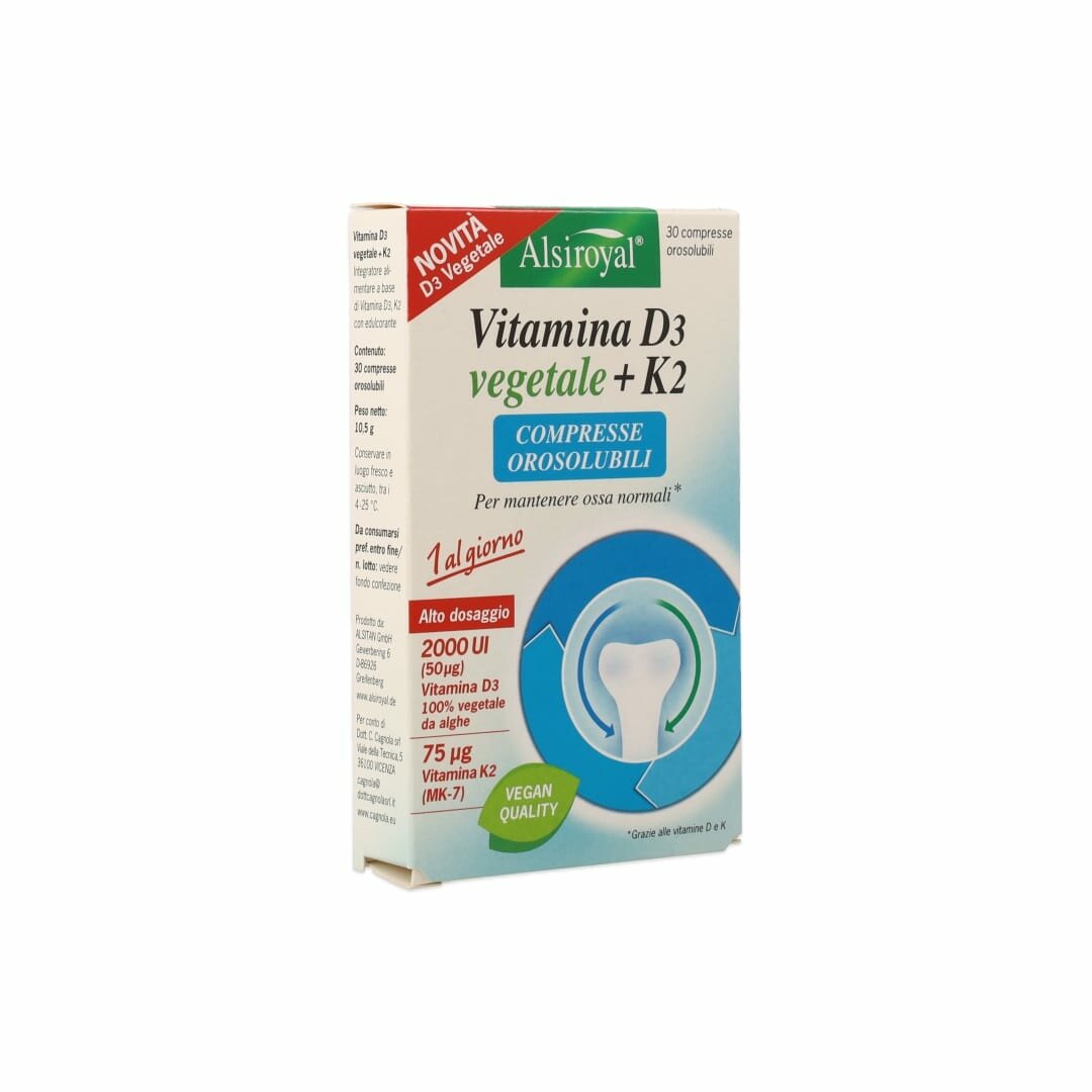 Alsiroyal Vitamina D3 + K2 orosolubile 30 compresse-2