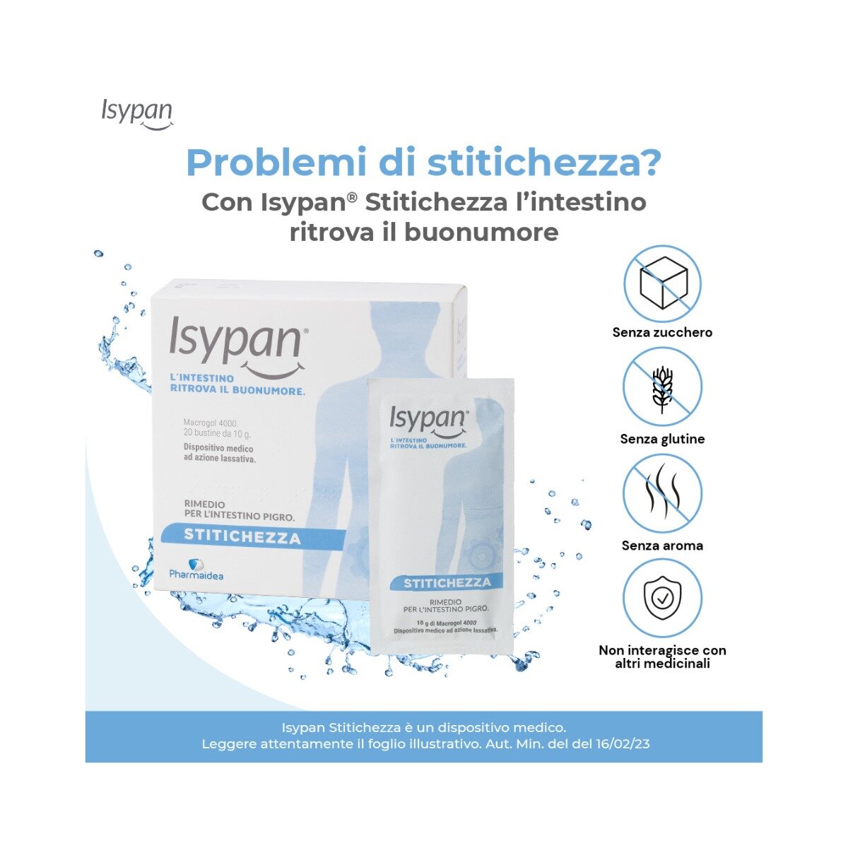 Isypan  per il benessere intestinale Macrogol 4000 20 bustine-5