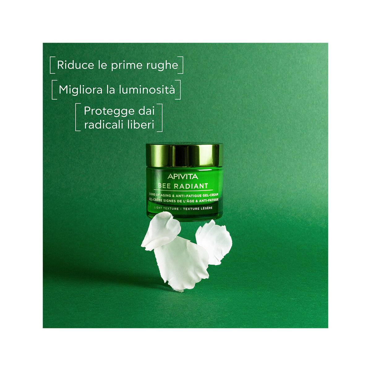 Apivita Bee Radiant Crema Gel Anti-Fatica Peony Light 50ml-2