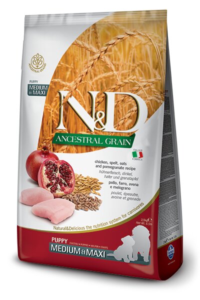 Farmina N&D Ancestral Grain Pollo E Melograno Cani Cuccioli Taglia Media E Grande Sacco 2,5kg-2