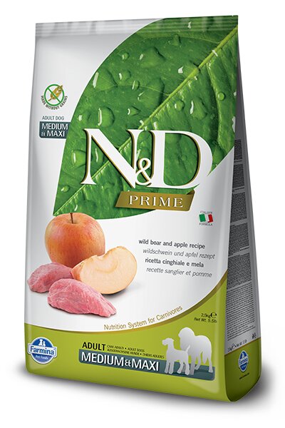 Farmina N&D Prime Cinghiale E Mela Cani Adulti Taglia Media E Grande Sacco 2,5kg-2