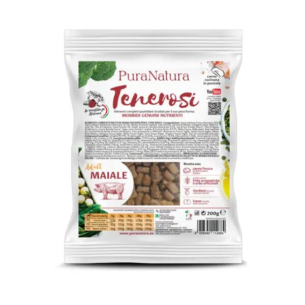 PuraNatura Tenerosi Maiale Cibo Secco Cani Adulti Sacco 200g-2