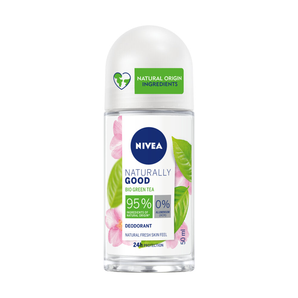 Nivea Naturally Good Green Tea Deodorante Roll-on 50ml Con Tè Verde Bio E 0% Alluminio-2