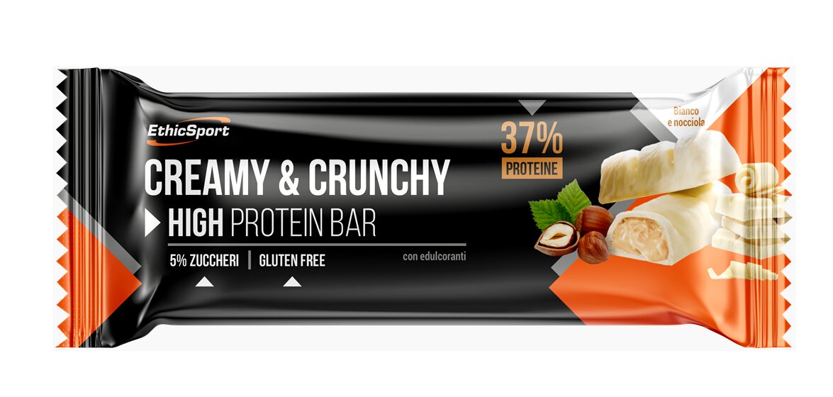 EthicSport Creamy & Crunchy Gusto Cioccolato Bianco e Nocciola 30g-1
