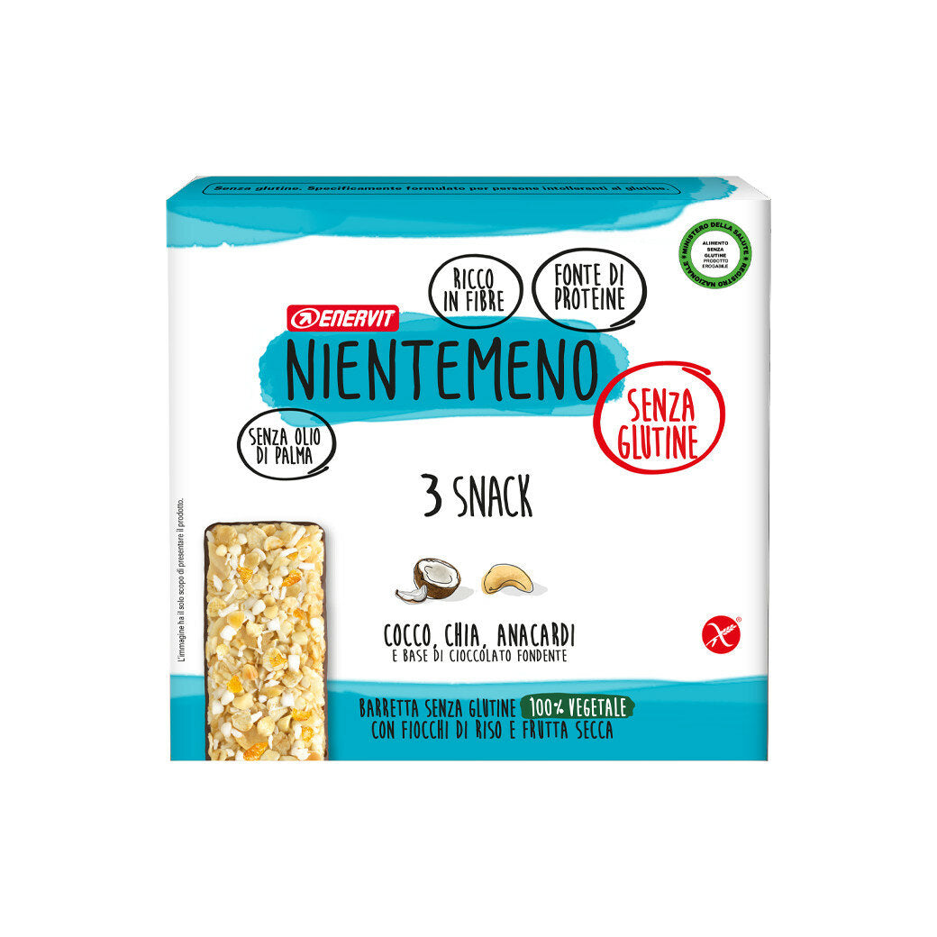 Nientemeno barretta senza glutine gusto cocco chia e anacardi 3x23g-3