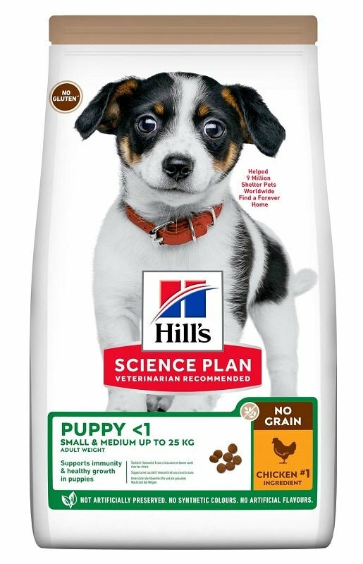 Hill's Science Plan No Grain Puppy <1 Cibo Secco Con Pollo Per Cuccioli Taglia Piccola/Media Sacco 2-2