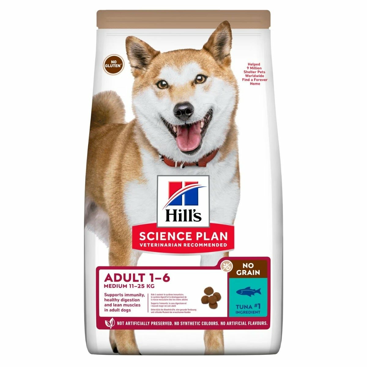 Hill's Science Plan No Grain Medium Adult Ipoallergenico Cibo Secco Con Tonno Cani Adulti Taglia Med-2